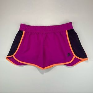 Adidas running shorts high rise running shorts purple women size S
